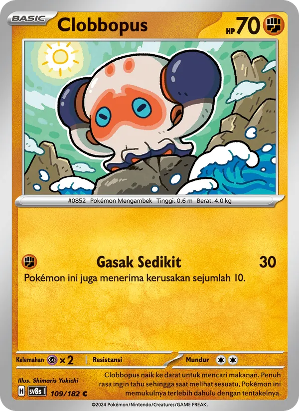 Kartu Clobbopus dari Kilat Rasi, nomor 109/182