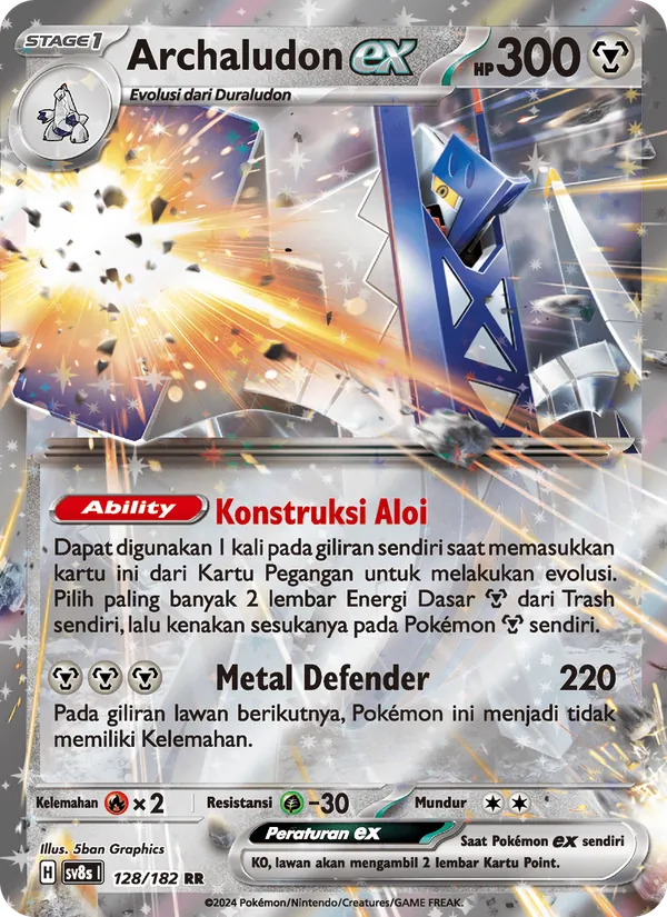 Kartu Archaludon ex dari Kilat Rasi, nomor 128/182