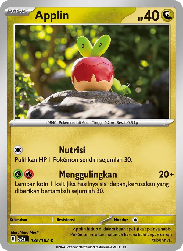 Kartu Applin dari Kilat Rasi, nomor 136/182