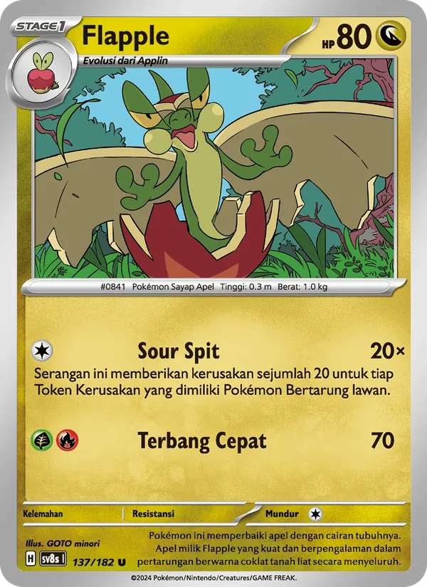 Kartu Flapple dari Kilat Rasi, nomor 137/182