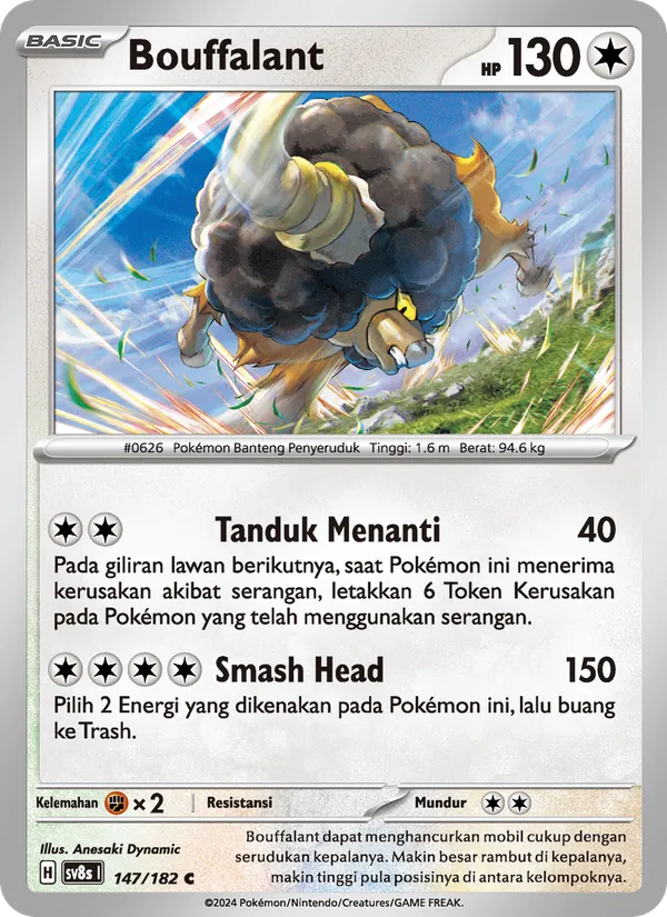 Kartu Bouffalant dari Kilat Rasi, nomor 147/182