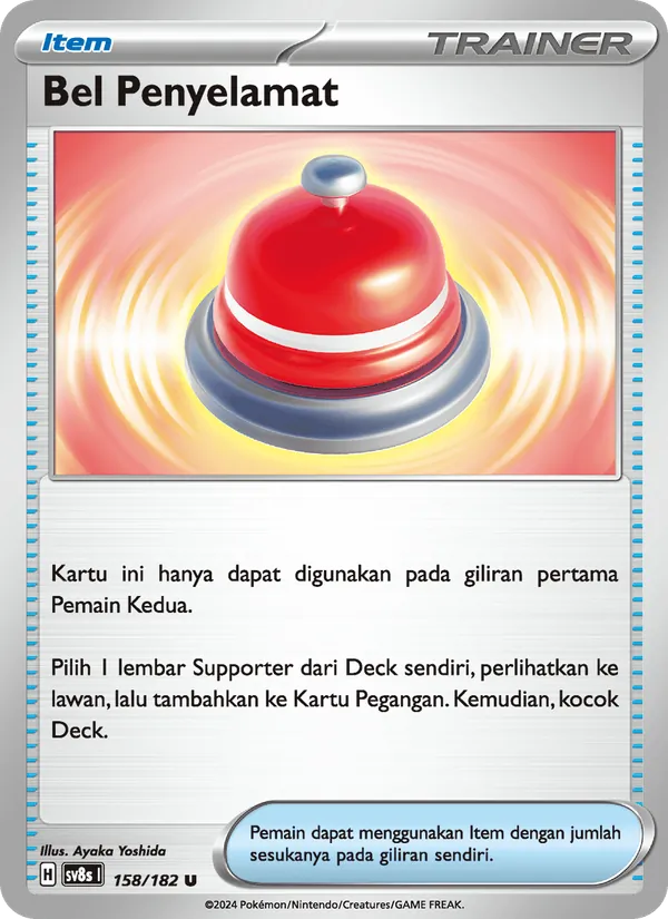 Kartu Bel Penyelamat dari Kilat Rasi, nomor 158/182
