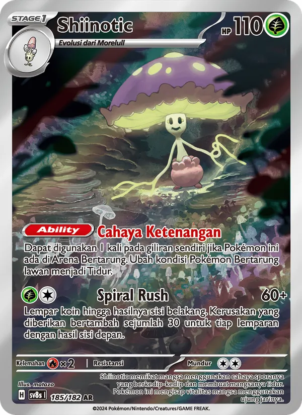 Kartu Shiinotic dari Kilat Rasi, nomor 185/182