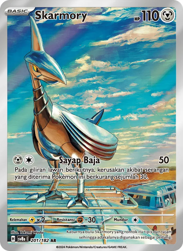 Kartu Skarmory dari Kilat Rasi, nomor 201/182