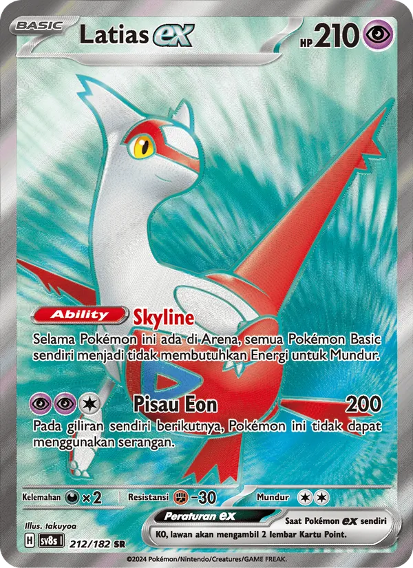 Kartu Latias ex dari Kilat Rasi, nomor 212/182