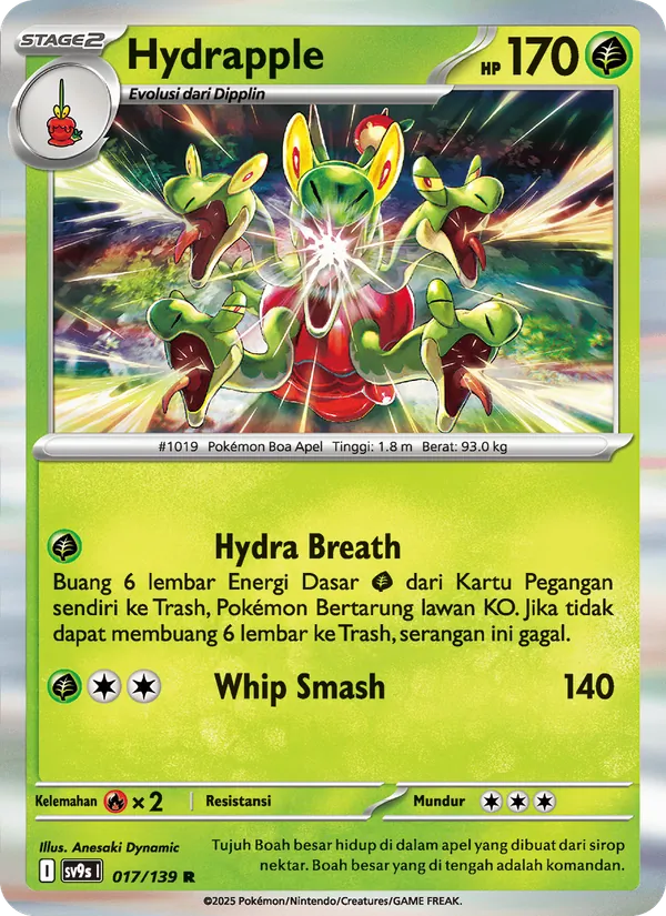 Kartu Hydrapple dari Ikatan Takdir, nomor 017/139
