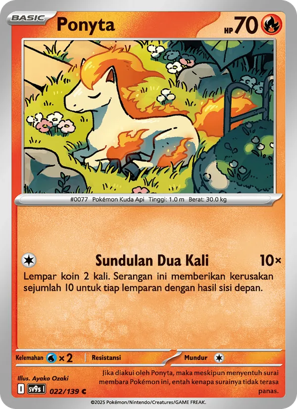 Kartu Ponyta dari Ikatan Takdir, nomor 022/139