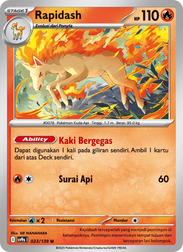 Kartu Rapidash dari Ikatan Takdir, nomor 023/139