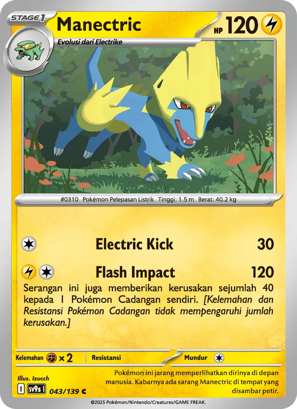 Kartu Manectric dari Ikatan Takdir, nomor 043/139
