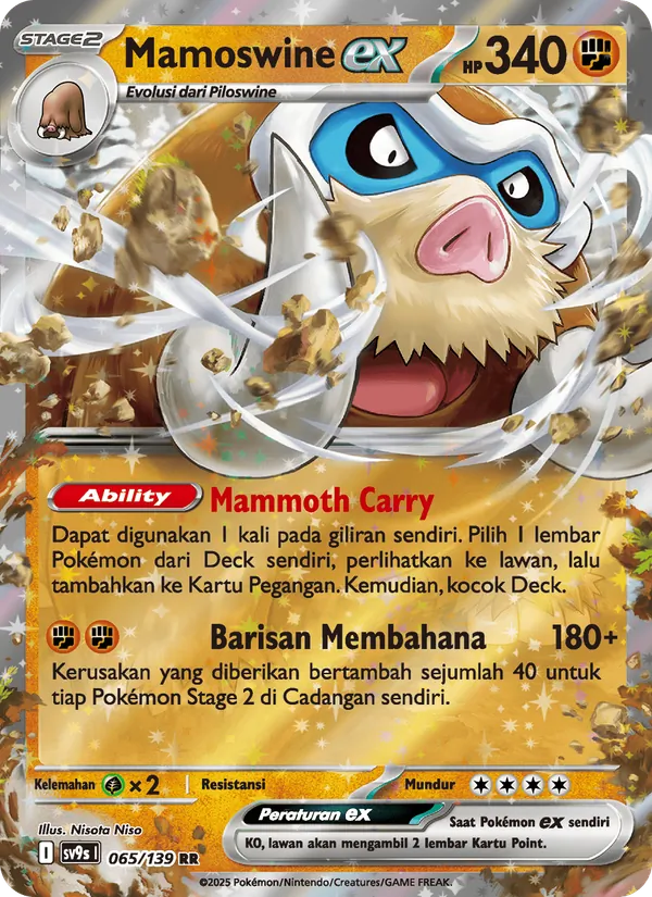 Kartu Mamoswine ex dari Ikatan Takdir, nomor 065/139