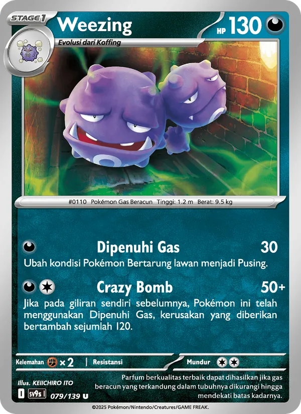 Kartu Weezing dari Ikatan Takdir, nomor 079/139