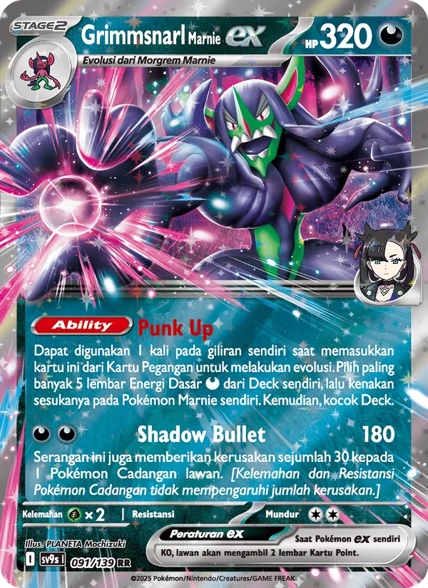 Kartu Grimmsnarl <Marnie> ex dari Ikatan Takdir, nomor 091/139