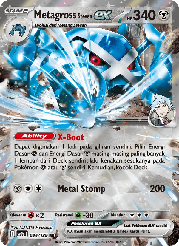 Kartu Metagross <Steven> ex dari Ikatan Takdir, nomor 096/139