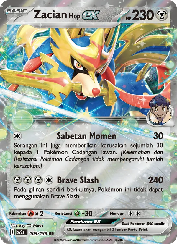 Kartu Zacian <Hop> ex dari Ikatan Takdir, nomor 103/139