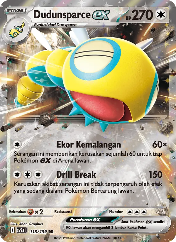 Kartu Dudunsparce ex dari Ikatan Takdir, nomor 113/139