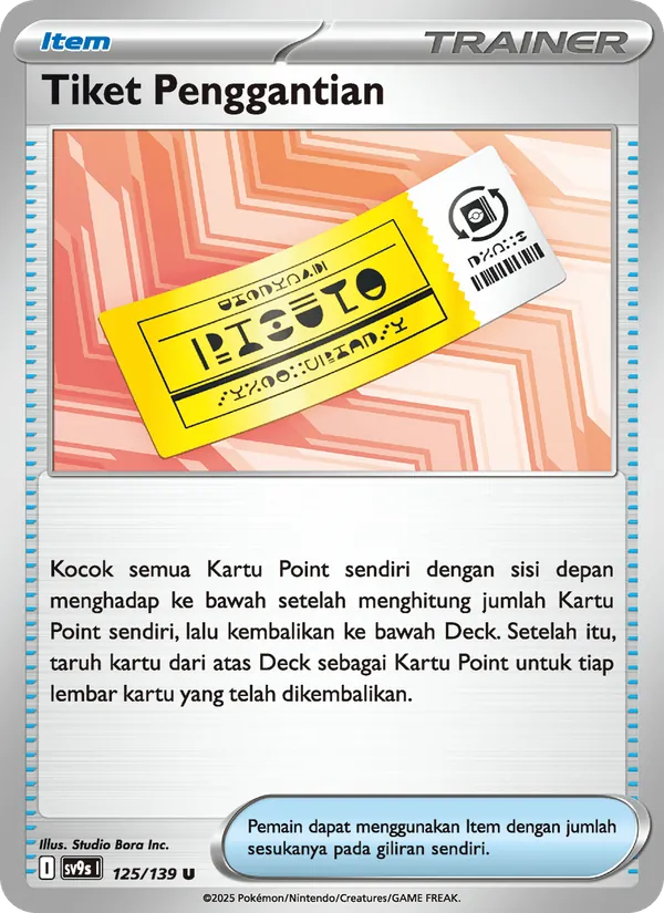 Kartu Tiket Penggantian dari Ikatan Takdir, nomor 125/139