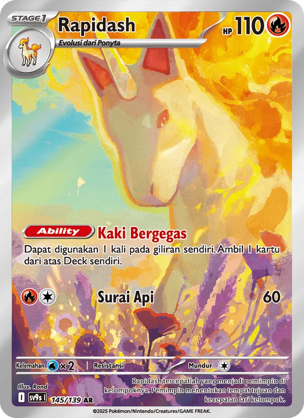 Kartu Rapidash dari Ikatan Takdir, nomor 145/139