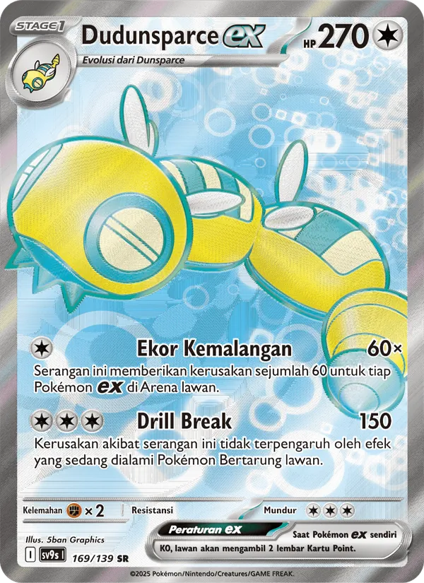 Kartu Dudunsparce ex dari Ikatan Takdir, nomor 169/139