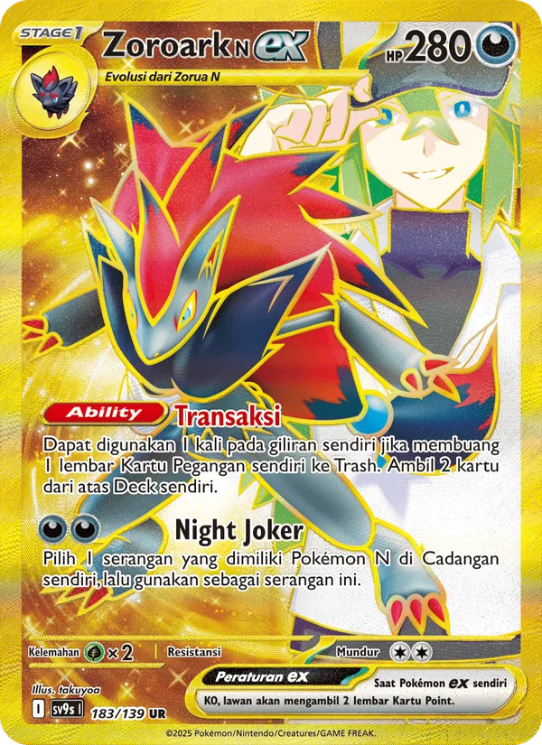 Kartu Zoroark <N> ex dari Ikatan Takdir, nomor 183/139