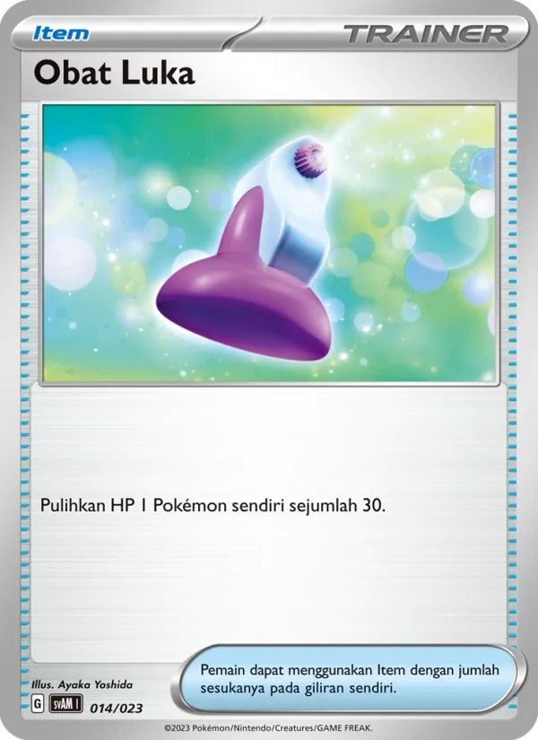 Kartu Obat Luka dari Fuecoco & Ampharos ex, nomor 014/23
