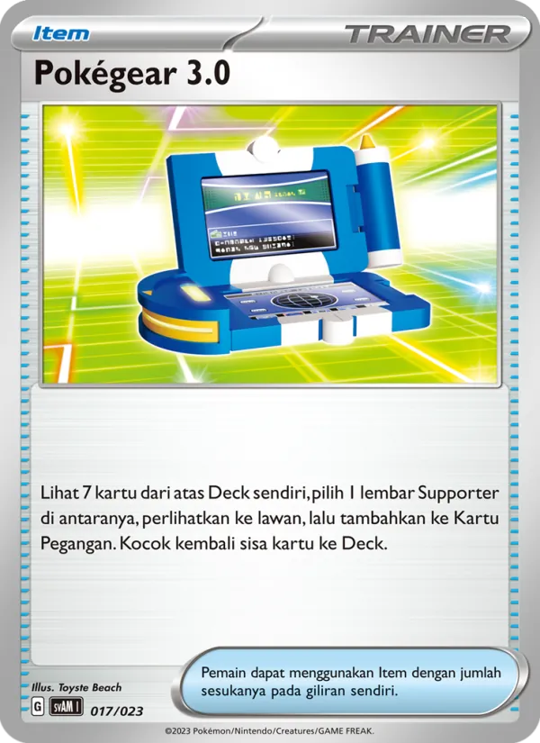 Kartu Pokégear 3.0 dari Fuecoco & Ampharos ex, nomor 017/23