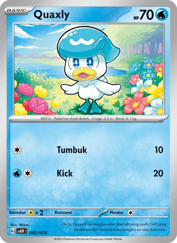 Kartu Quaxly dari Quaxly & Mimikyu ex, nomor 002/23