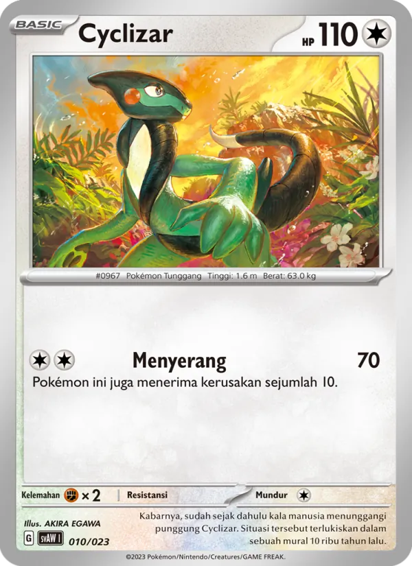 Kartu Cyclizar dari Quaxly & Mimikyu ex, nomor 010/23