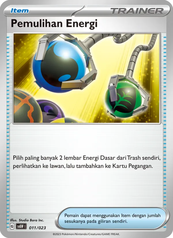 Kartu Pemulihan Energi dari Quaxly & Mimikyu ex, nomor 011/23