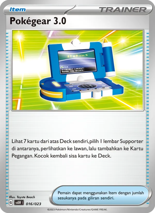 Kartu Pokégear 3.0 dari Quaxly & Mimikyu ex, nomor 016/23