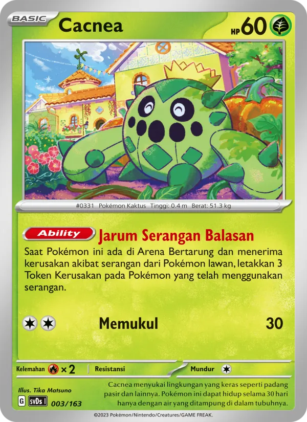 Kartu Cacnea dari Deck Ringkas ex, nomor 003/163