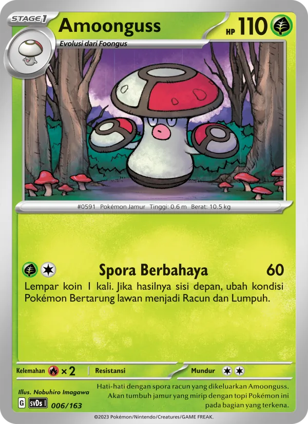 Kartu Amoonguss dari Deck Ringkas ex, nomor 006/163