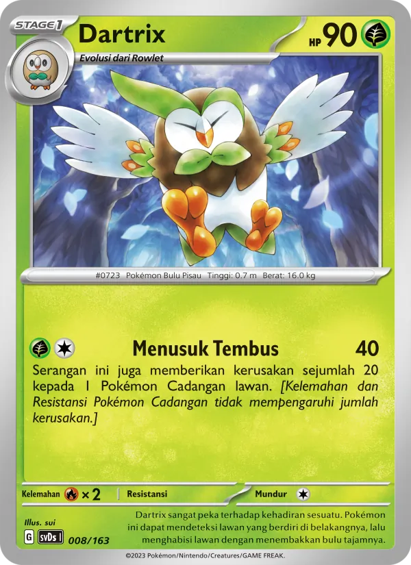 Kartu Dartrix dari Deck Ringkas ex, nomor 008/163