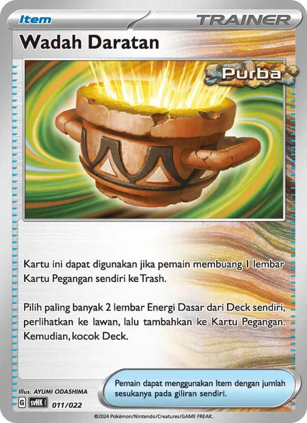 Kartu Wadah Daratan dari Koraidon ex Purba, nomor 011/22