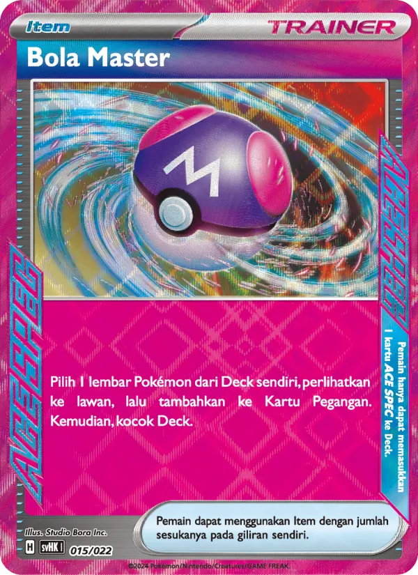 Kartu Bola Master dari Koraidon ex Purba, nomor 015/22