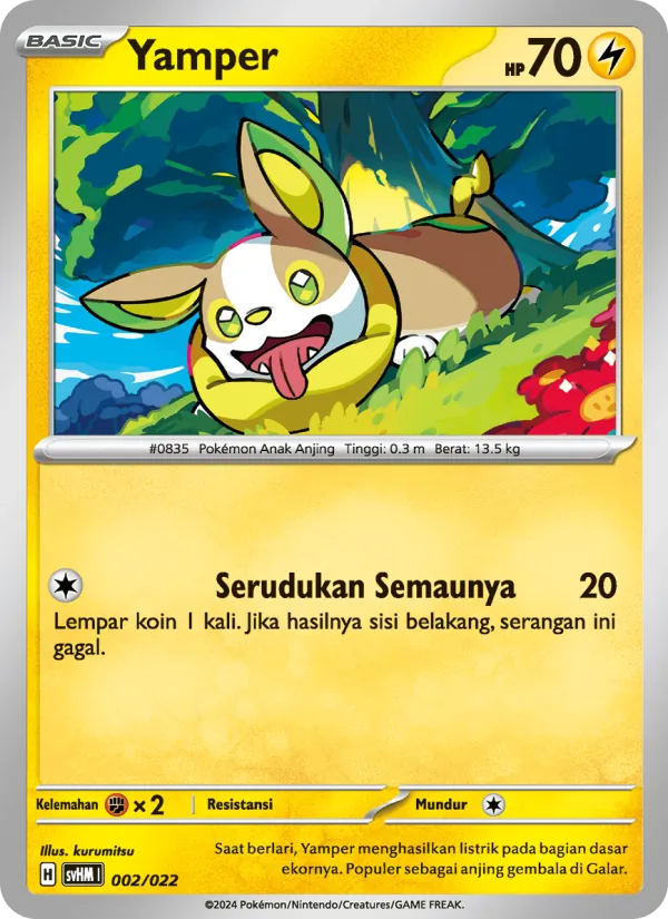 Kartu Yamper dari Miraidon ex Futur, nomor 002/22