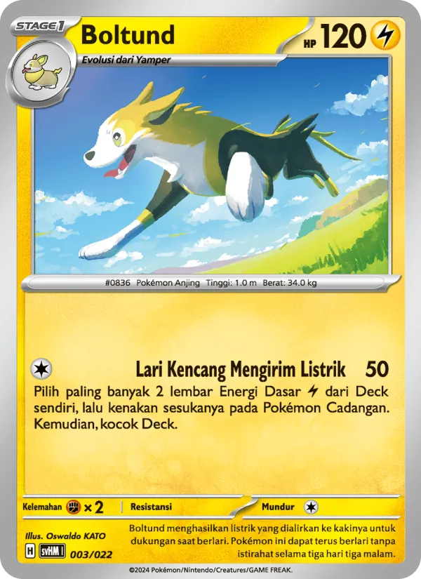 Kartu Boltund dari Miraidon ex Futur, nomor 003/22