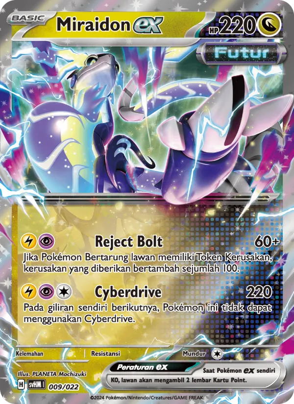 Kartu Miraidon ex dari Miraidon ex Futur, nomor 009/22