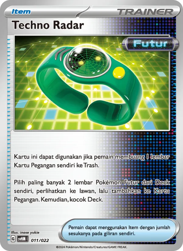 Kartu Techno Radar dari Miraidon ex Futur, nomor 011/22