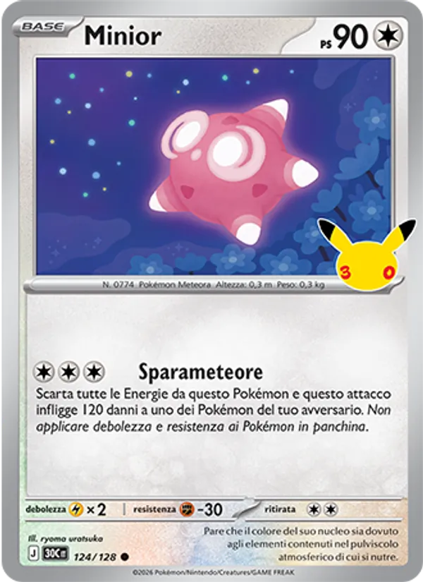 Carta Minior dell'espansione 30° Anniversario, numero 124/128