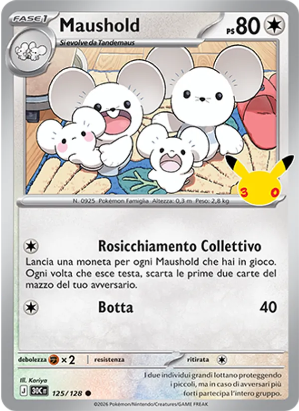 Carta Maushold dell'espansione 30° Anniversario, numero 125/128