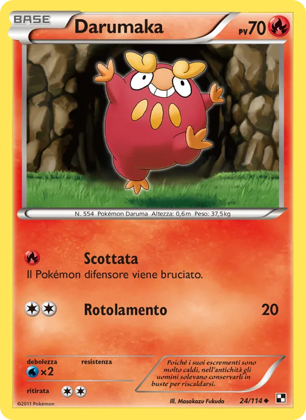 Carta Darumaka dell'espansione Nero e Bianco, numero 24/114