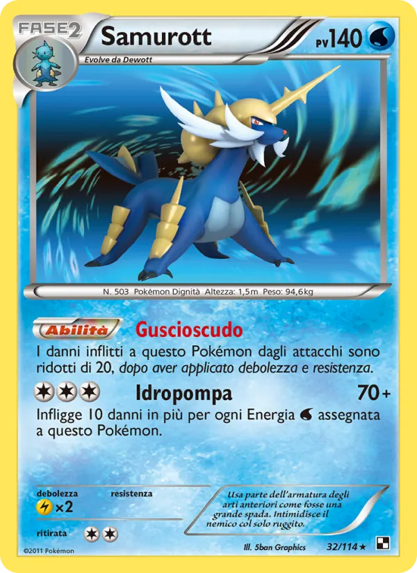 Carta Samurott dell'espansione Nero e Bianco, numero 32/114