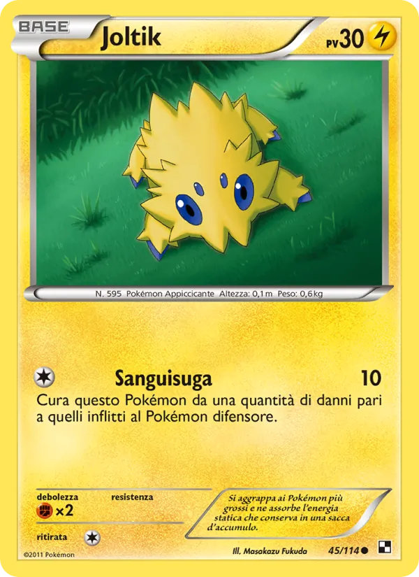 Carta Joltik dell'espansione Nero e Bianco, numero 45/114