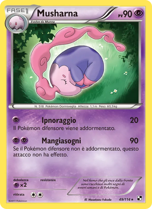Carta Musharna dell'espansione Nero e Bianco, numero 49/114