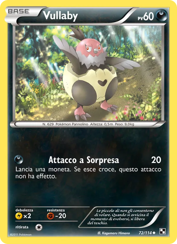 Carta Vullaby dell'espansione Nero e Bianco, numero 72/114