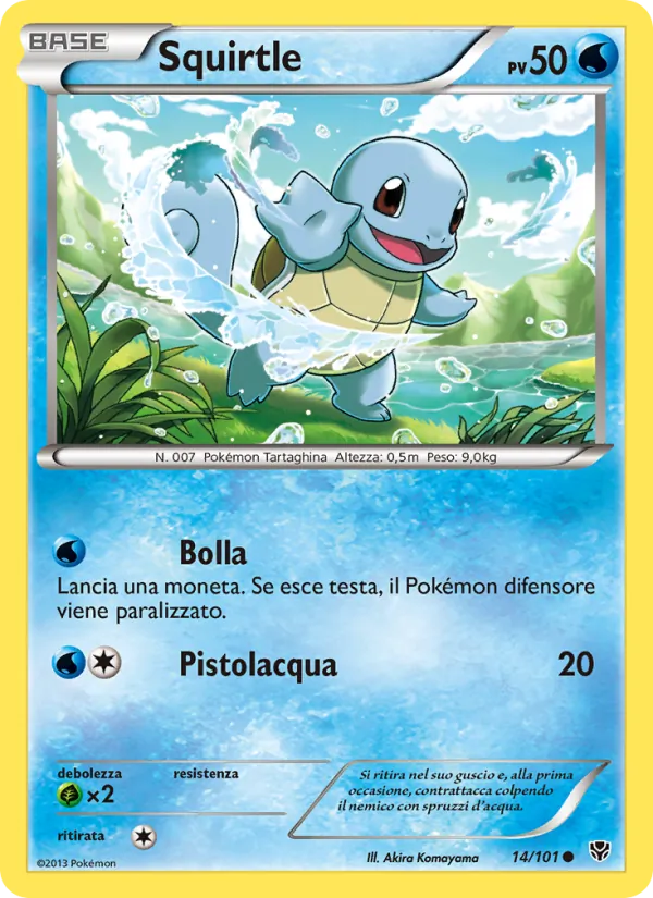 Carta Squirtle dell'espansione Esplosione Plasma, numero 14/101