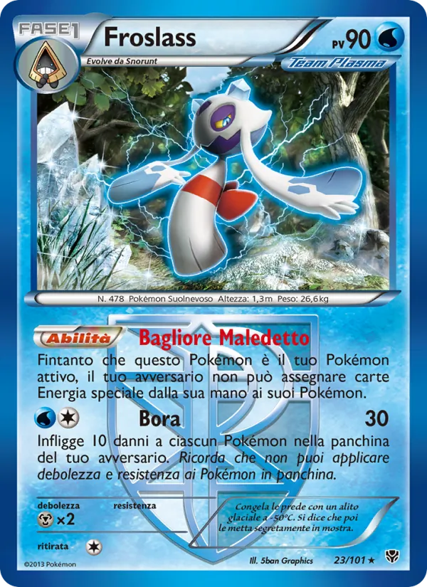 Carta Froslass dell'espansione Esplosione Plasma, numero 23/101