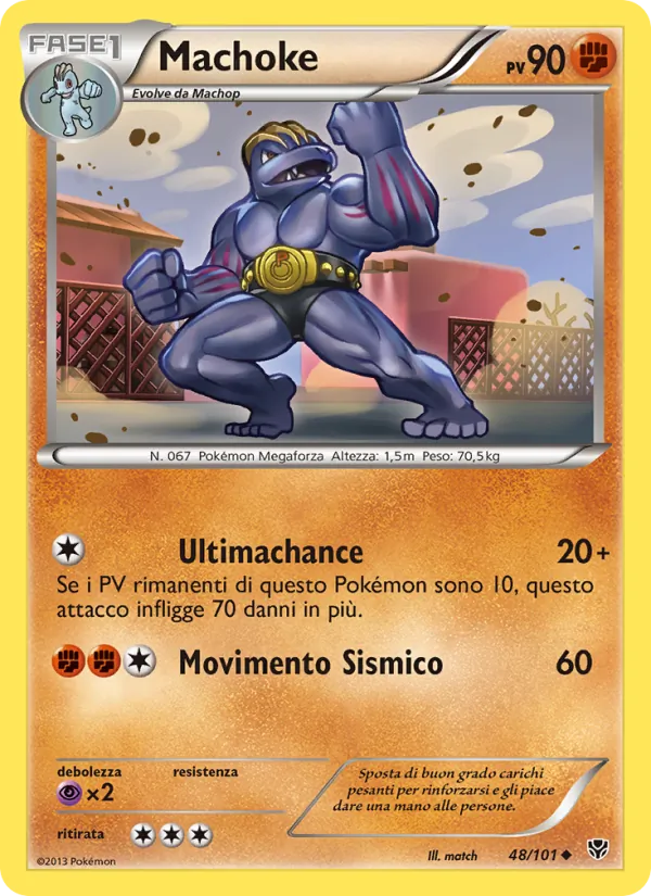 Carta Machoke dell'espansione Esplosione Plasma, numero 48/101
