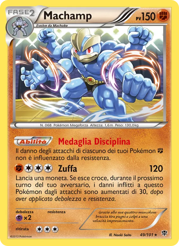 Carta Machamp dell'espansione Esplosione Plasma, numero 49/101