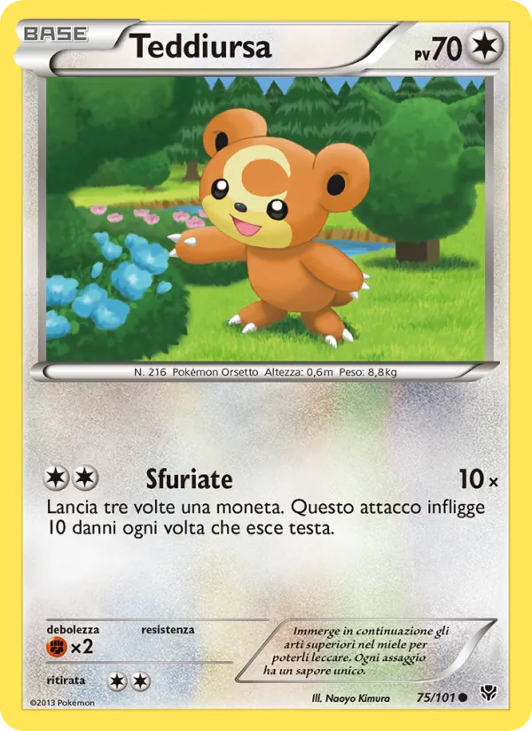 Carta Teddiursa dell'espansione Esplosione Plasma, numero 75/101